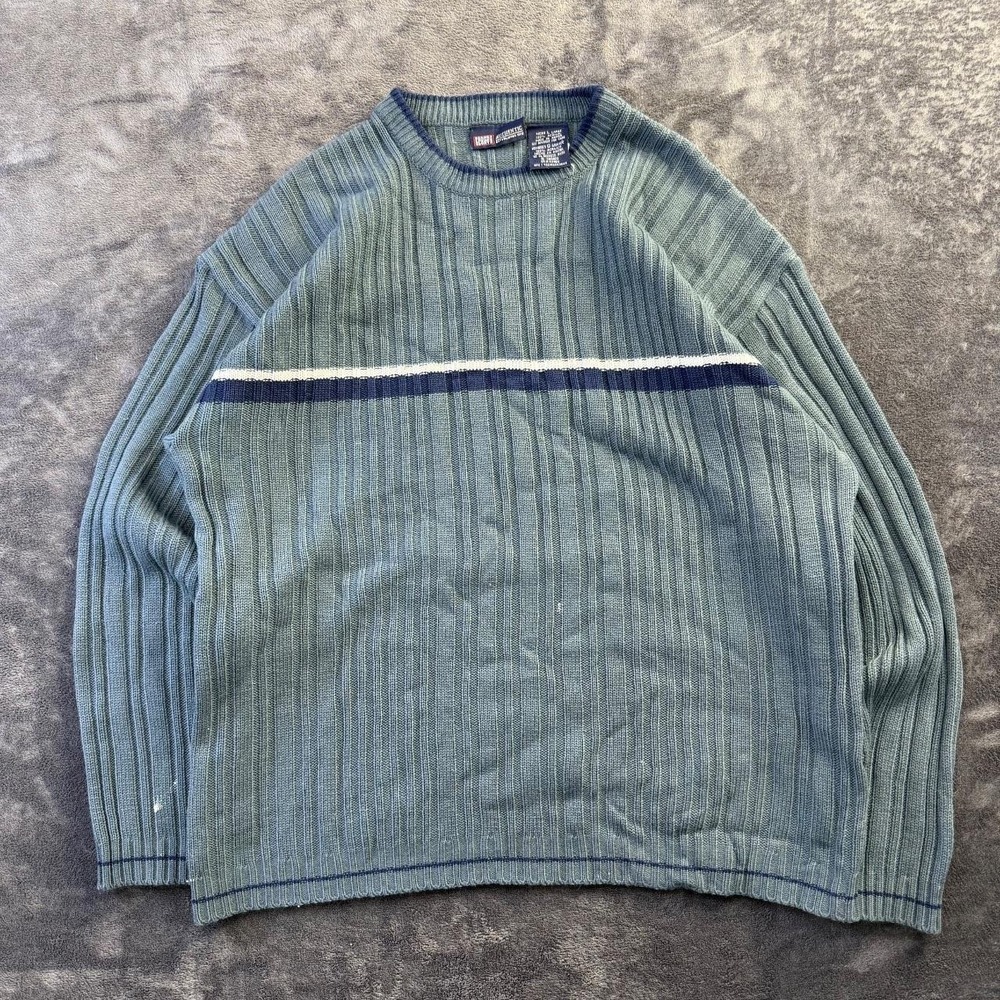 Vintage 2000s Stripe Sweater Mens Large Skater/Surfer point zero Styled